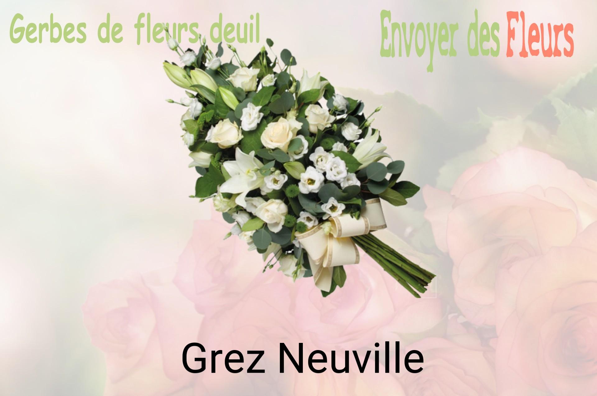 Gerbe de fleurs de deuil livrée à Grez-Neuville